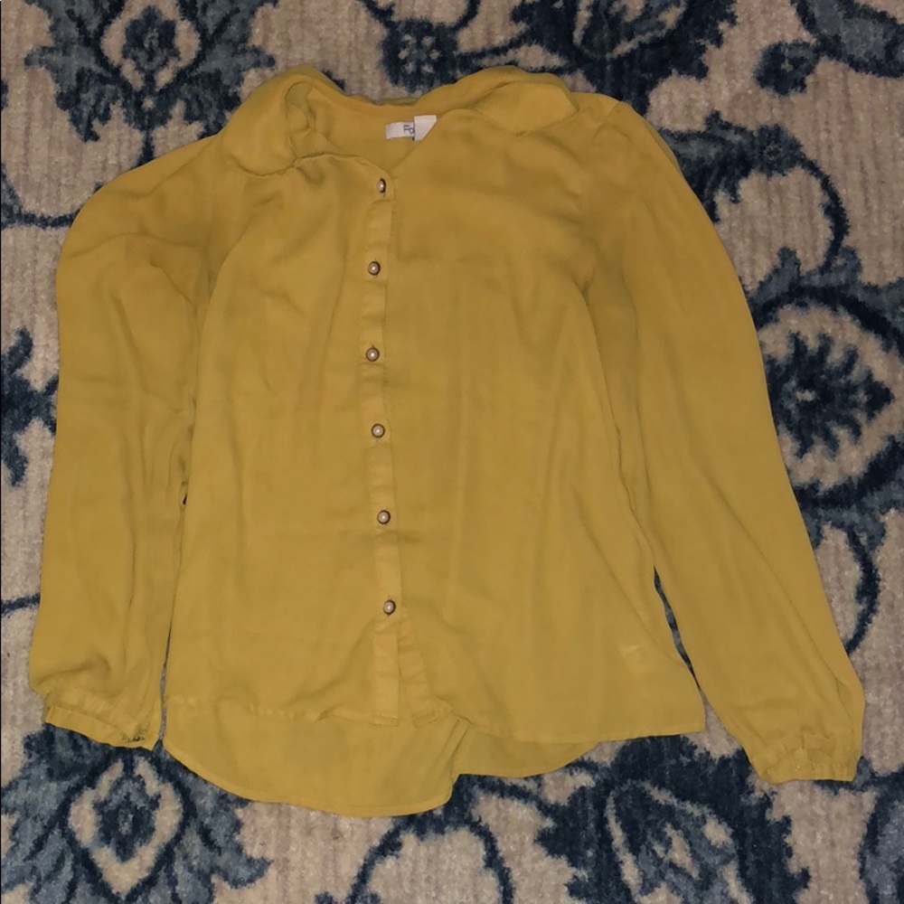 Mustard Forever 21 blouse